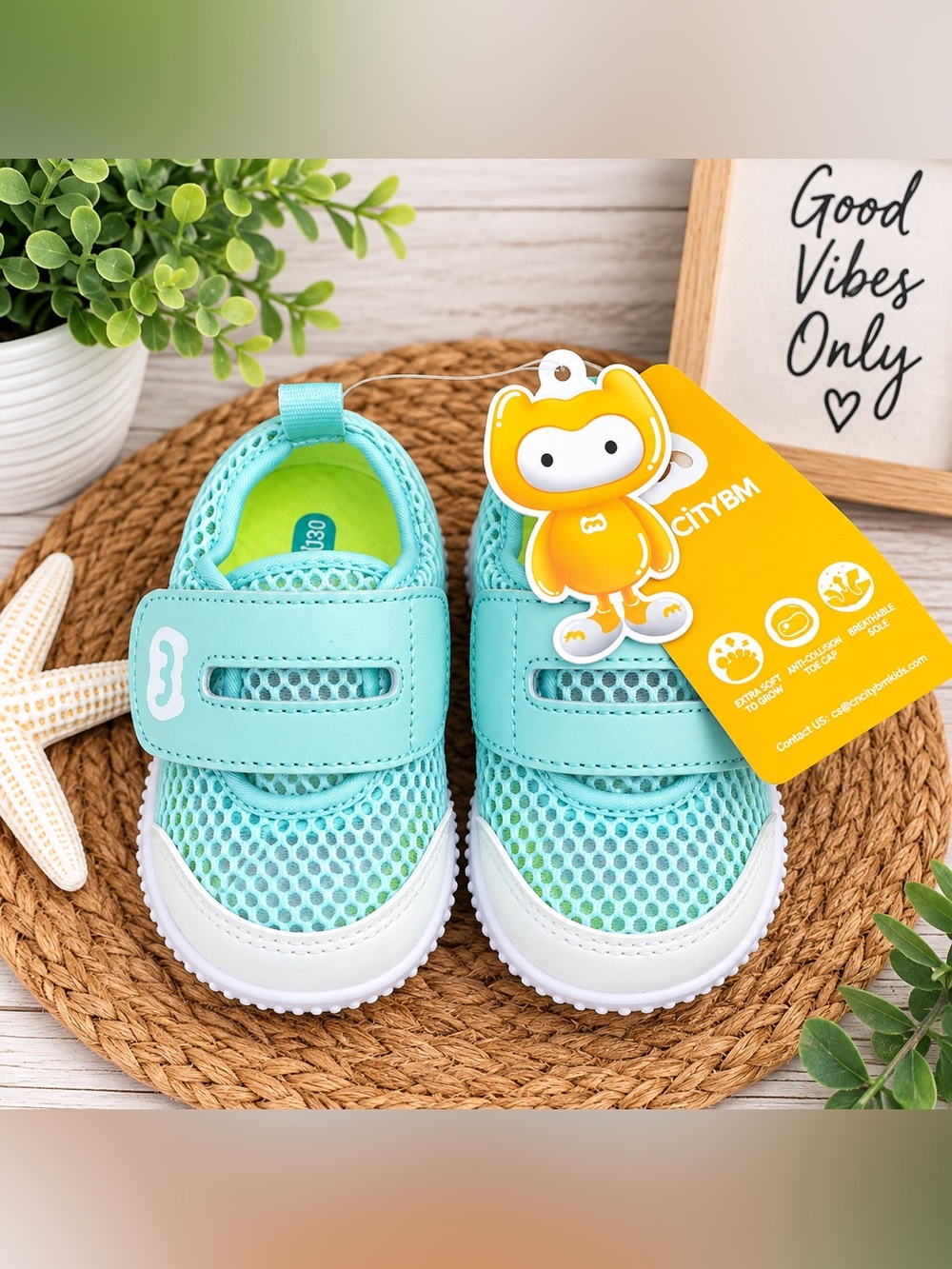 🩵 BMCiTYBM Baby Mesh Sneakers — 12–18 Months
